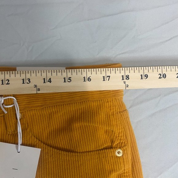 NWT MNML Yellow Corduroy 34 x 30 Strapped Carpenter Work Pants Y2K Utility - Picture 9 of 11